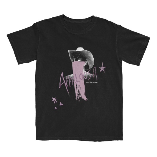 The Appaloosa Tee is a unisex, black tee featuring art inspired by the EP.